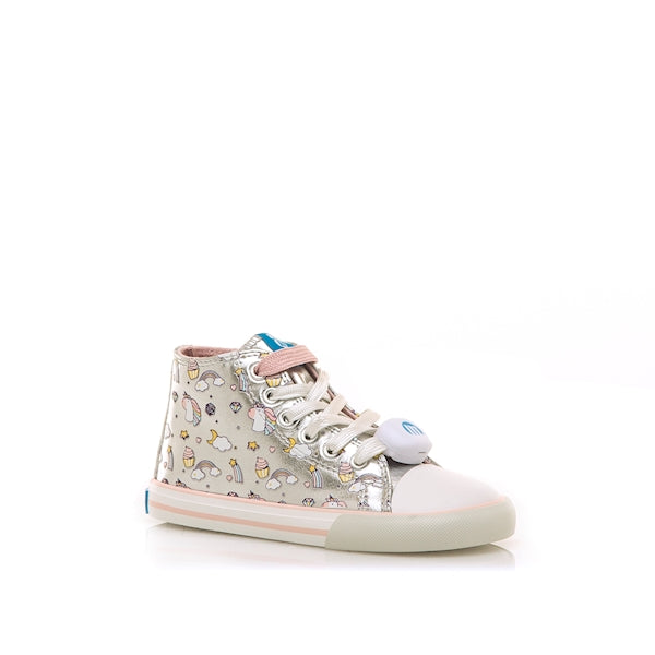 Mustang - Free Kids Sapatilha Barefoot (High Top) Unicórnio c/ luzes