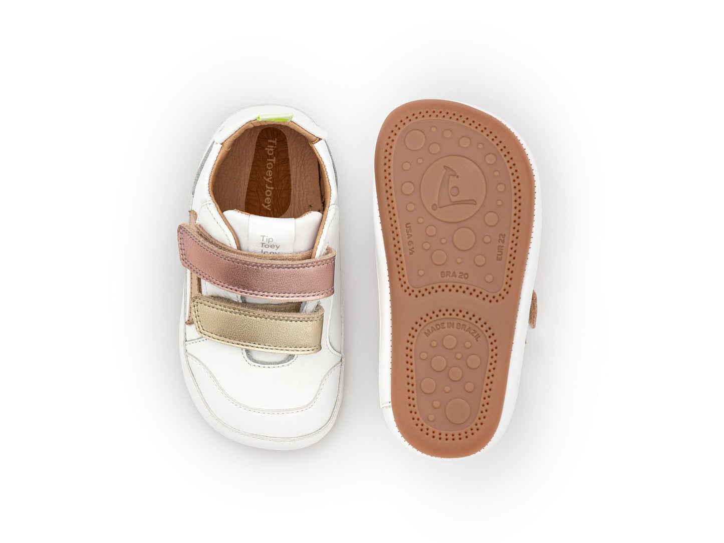 Tip Toey Joey Landy, White / Champagne / Rose Gold