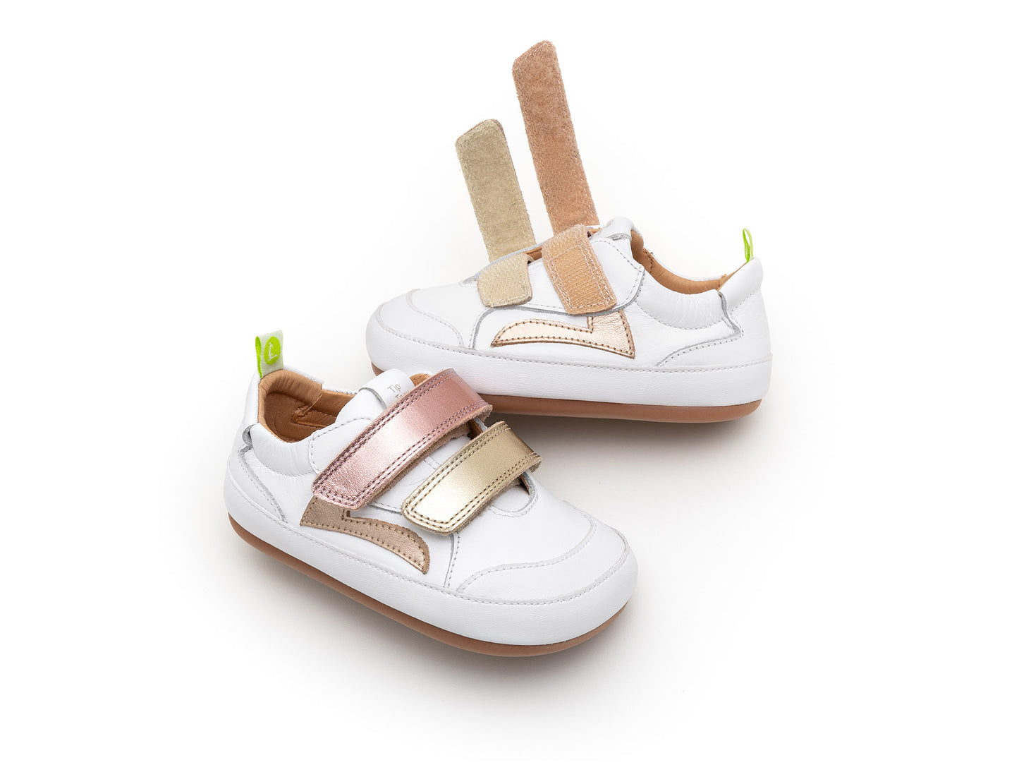 Tip Toey Joey Landy, White / Champagne / Rose Gold