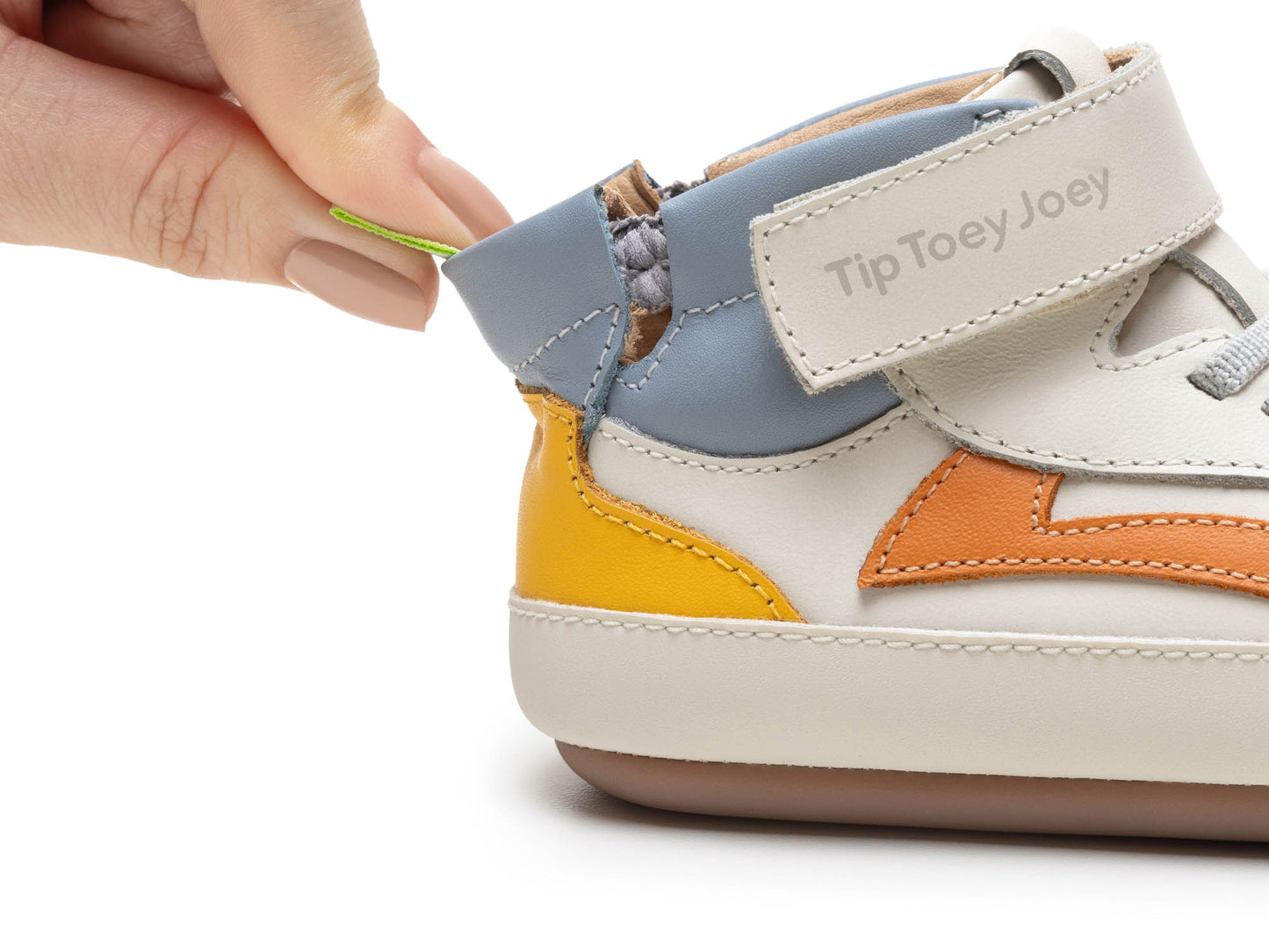 Tip Toey Joey Landy High Top, Tapioca / Tangerine / Caja T.19-25