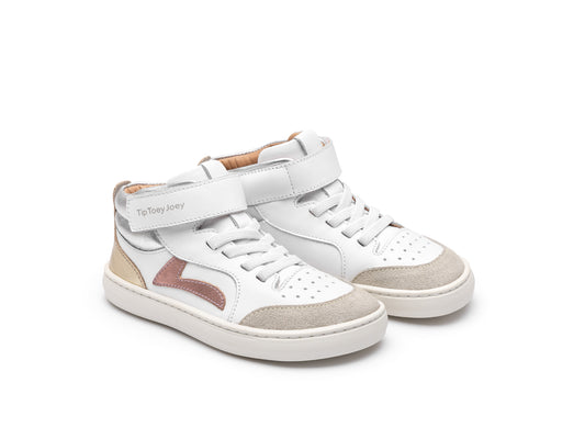 Tip Toey Joey Landy High Top, White / Rose Gold / Sterling Silver T.25-34