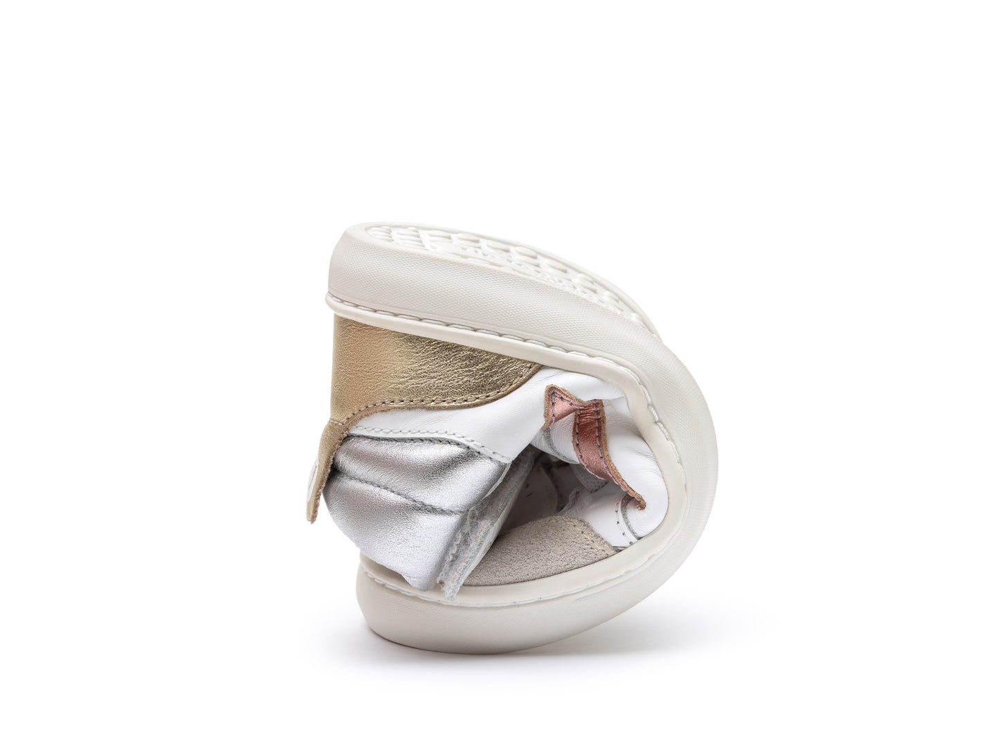 Tip Toey Joey Landy High Top, White / Rose Gold / Sterling Silver T.25-34