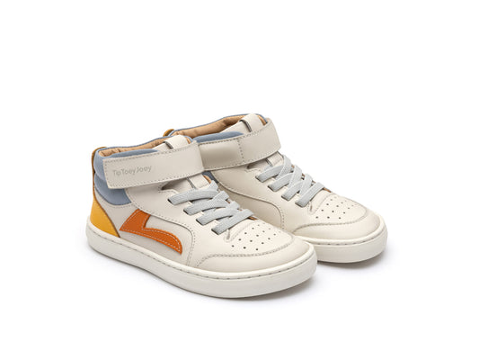 Tip Toey Joey Landy High Top, Tapioca / Tangerine / Caja T.25-34