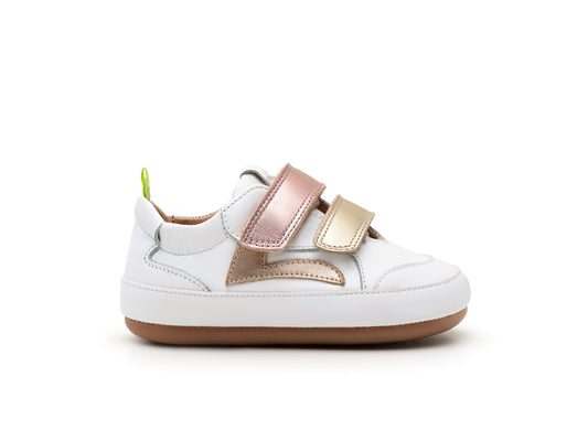 Tip Toey Joey Landy, White / Champagne / Rose Gold