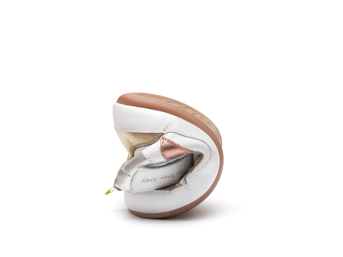 Tip Toey Joey Landy High Top, White / Rose Gold / Sterling Silver T.19-25