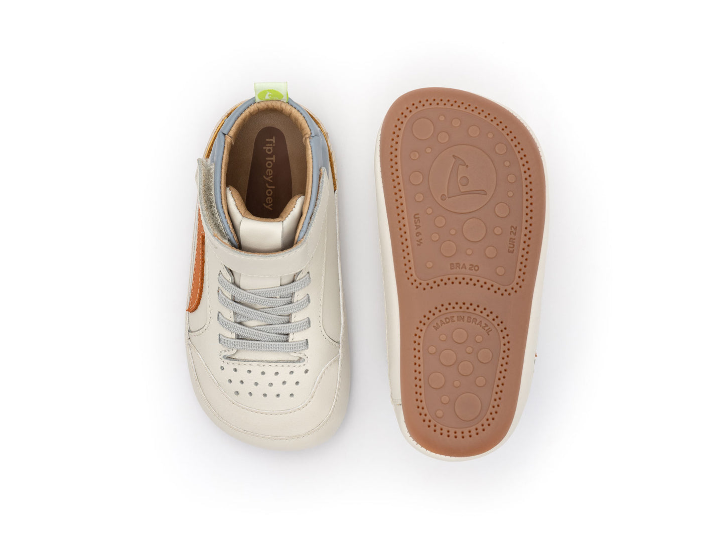 Tip Toey Joey Landy High Top, Tapioca / Tangerine / Caja T.19-25