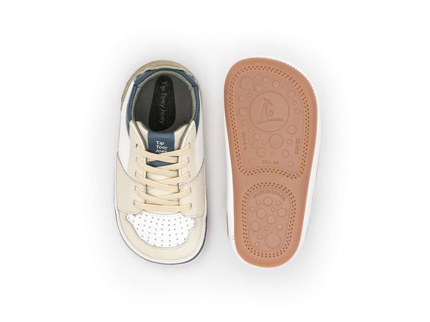 Tip Toey Joey Ollie, White / Tapioca / Olive Tree T.19-25